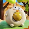 Popping Yolk Boiled Egg Toy with Lanyard Stress Relief Pop-Out Yolk Cartoon Egg Squeeze Toy Portable Decompression Fidget Sensory Toy