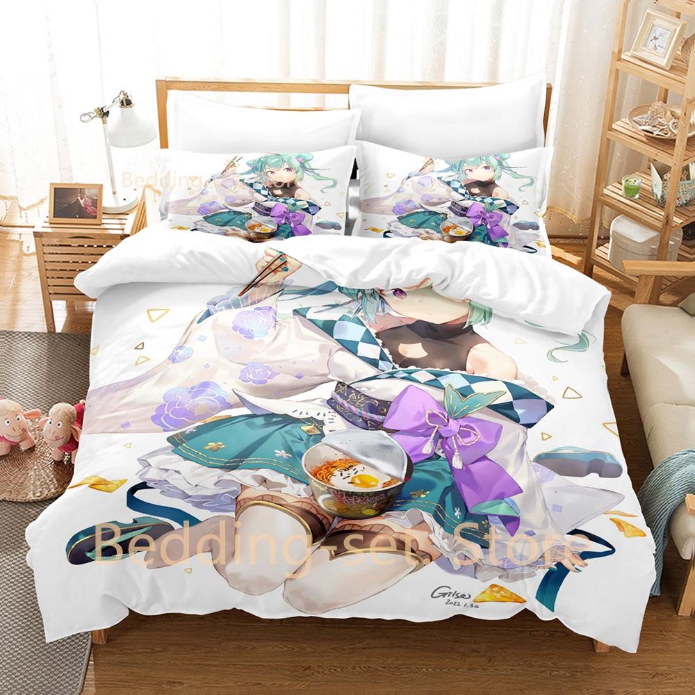 2024 Finana Ryugu Bedding Set Single Twin Full Queen King Size Bed Set Adult Kid Bedroom Duvetcover Sets 3D Anime Bed Sheet Set