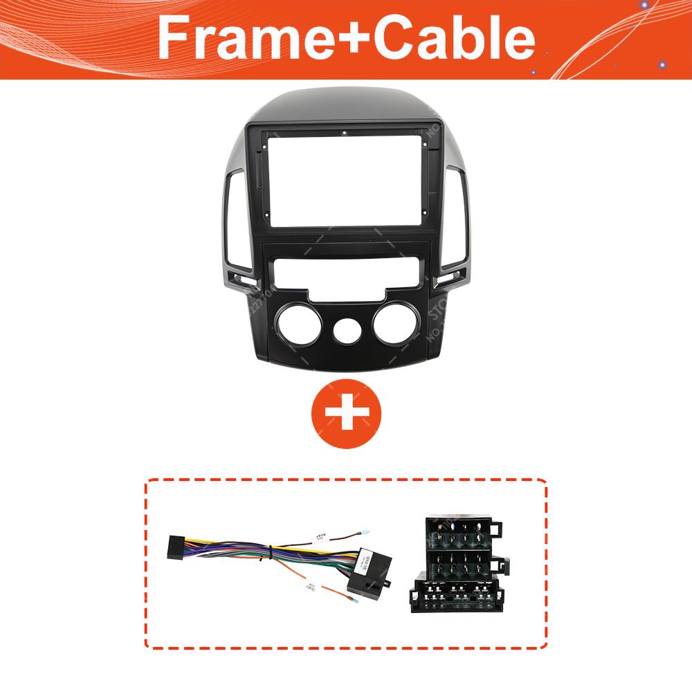 For Hyundai I-30 2008-2011 9inch LHD AC/MC car radio android fascia multimedia mp5 video Audio stereo panel frame cable harness.