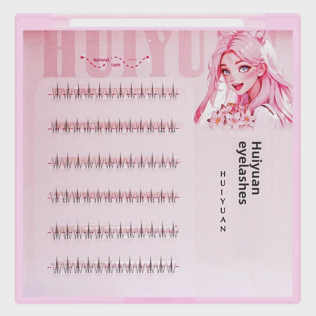 Huiyuan Self-Adhesive Lower False Eyelashes – Cat Elf Style, Glue-Free