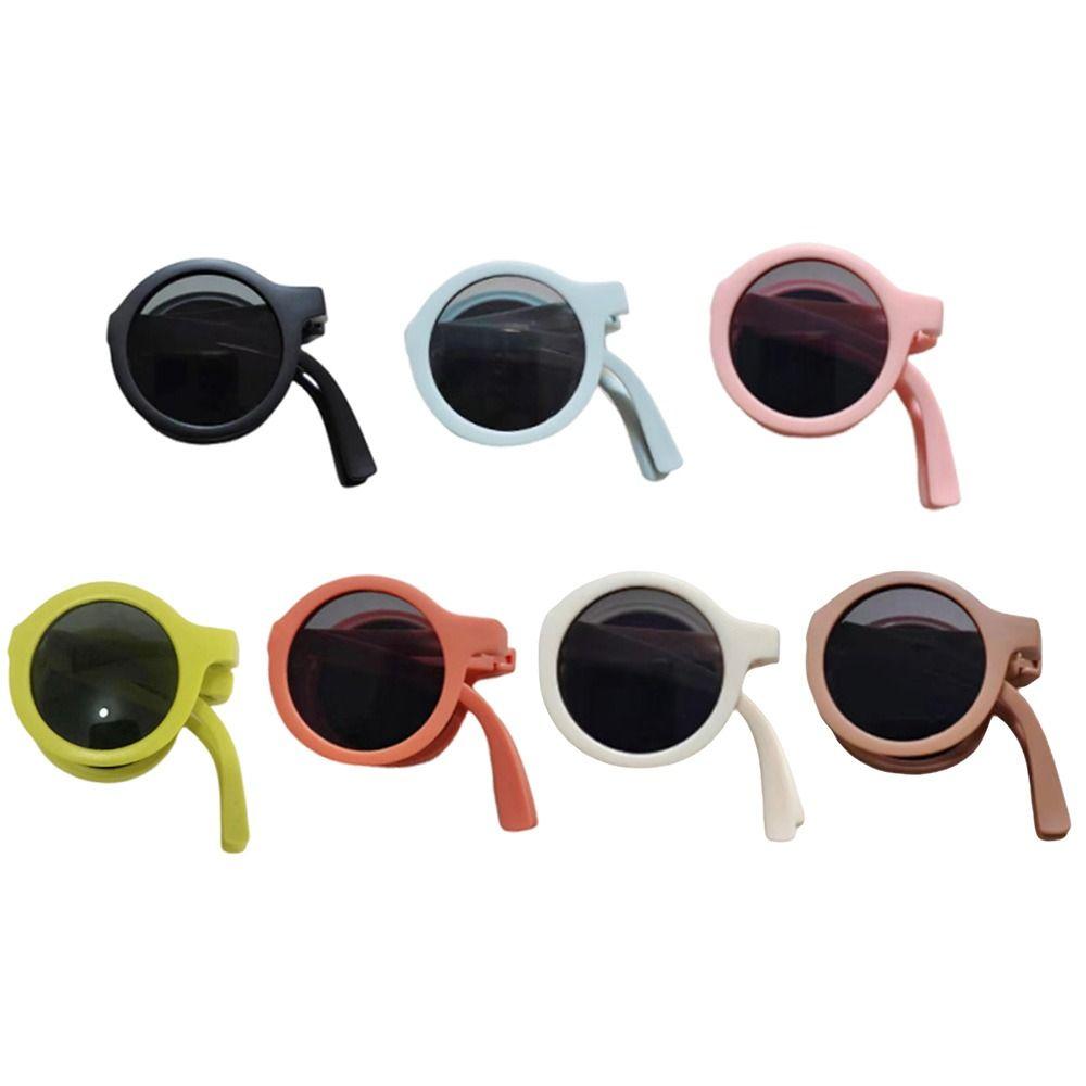 Round Frame Children's Sunglasses Foldable Design Round Frame Sunglasses  Summer Season