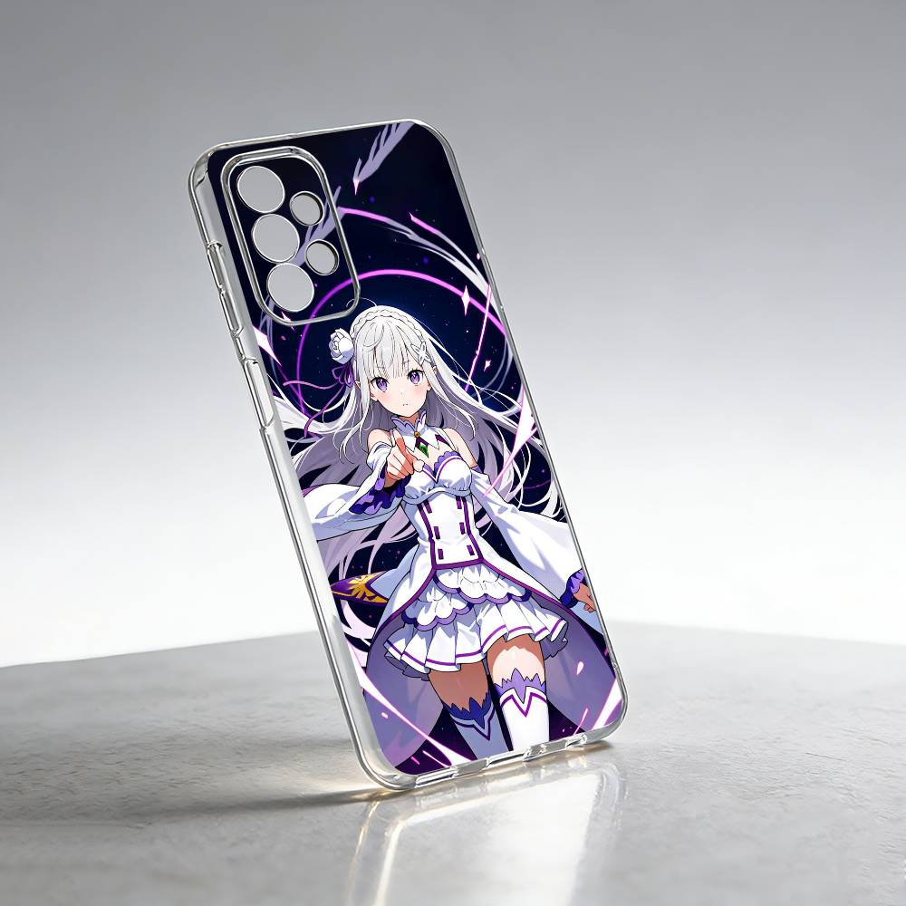 Re  Z-Zero Emilia-a Phone Case For Samsung S25,S24,S21,S22,S23,S30,Ultra,S20,Plus,Fe Transparent Cover