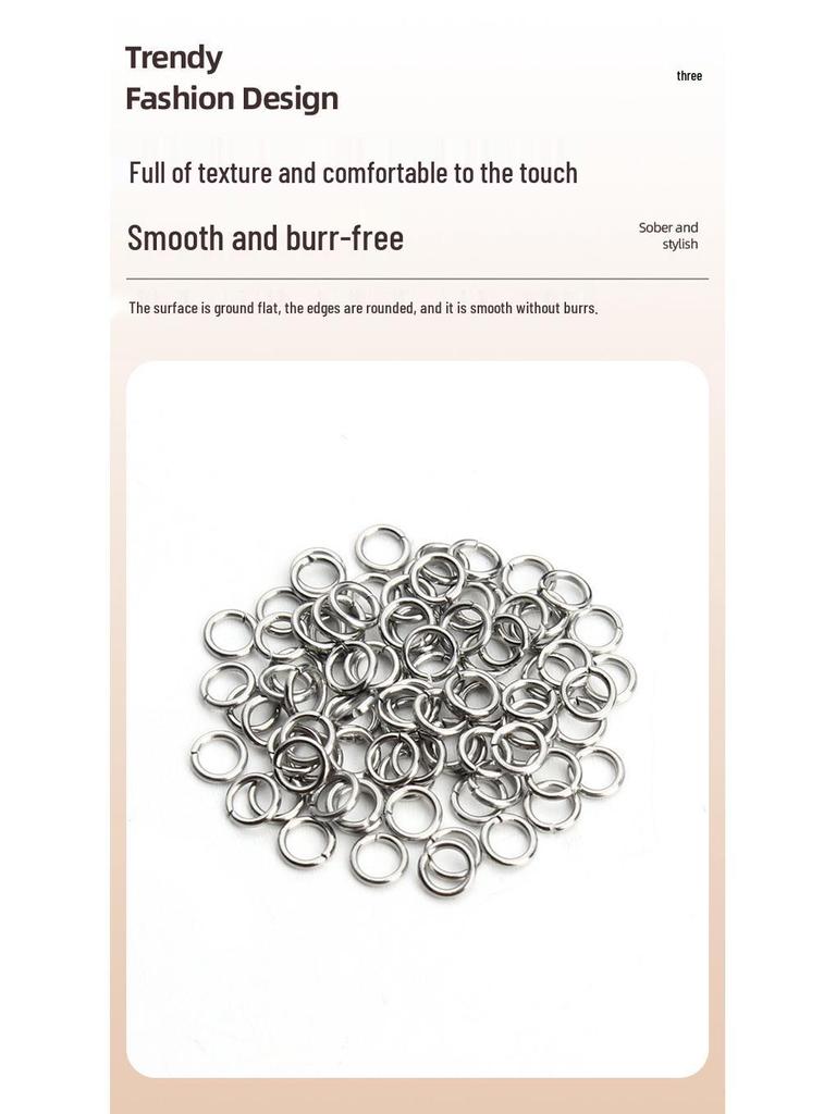 Stainless Steel Single Loop Jump Ring for DIY Jewelry