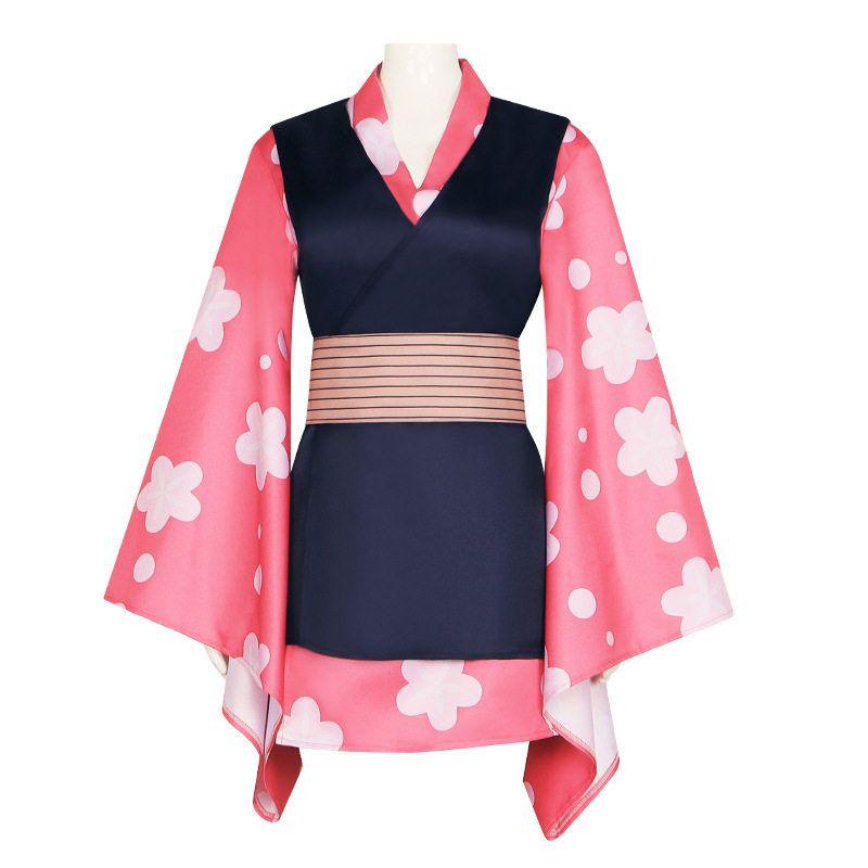 Demon Slayer Cosplay Costume Demon Slayer Team Sanemi Sister Zenitsu Japanese-Style Kimono Cosplay Anime Performance Outfit