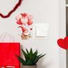 Valentinstag Zwerg und herzförmiger Ballon Schlafzimmer Wohnzimmer Wandverschönerungsaufkleber