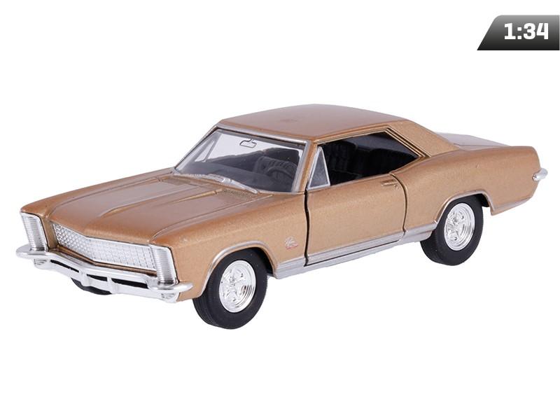 Model 1:34, 1965 Buick Riviera Gran Sport, zlatý (A00875BRZL)