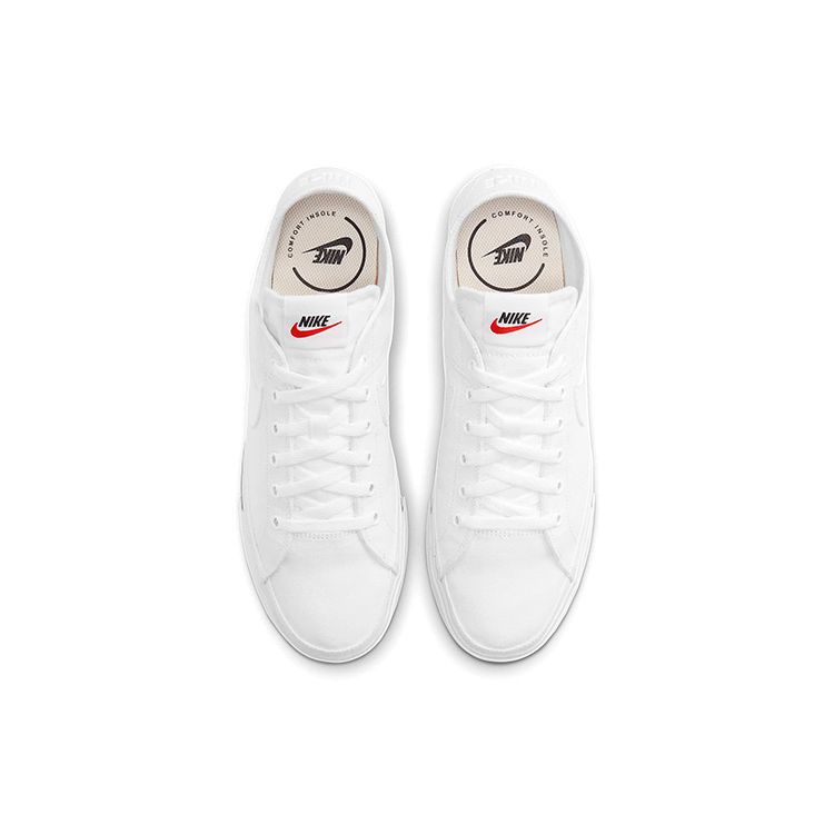 Nike Court Legacy Canvas Białe Sneakersy Unisex Czarne CW6539-100