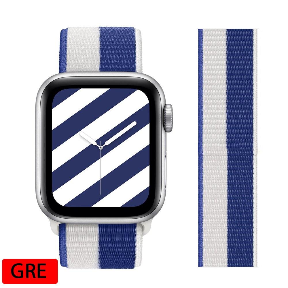 Nylon Strap for Apple Watch Band 44mm 40mm 42mm 38mm Wristband Belt International Collection Sport Loop Bracelet iWatch 5 4 3 Se 6