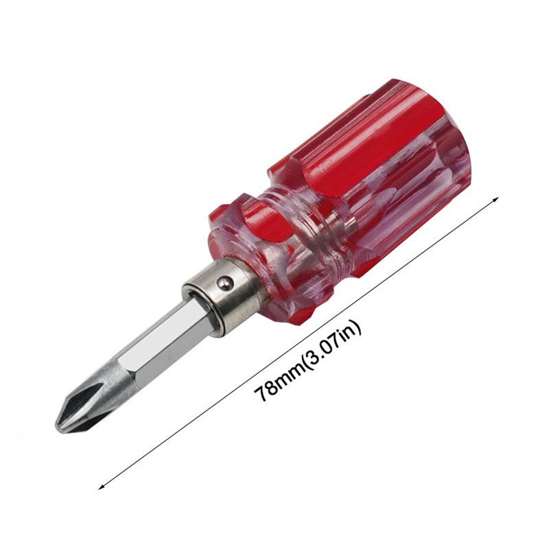 Mini Portable Screwdriver 2Pcs Transparent Head Radish Grip Handle Small Repair Tools for Eyeglasses Jewelry Fix