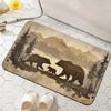 Absorbent Diatomaceous Mud Bath Mat Shower Entrance Non-Slip Bathroom Floor In American Style Washable Rectangle