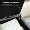 Bench, Upholstered Bench with Storage, Linen-Like Polyester, Rubberwood, 100 x 40 x 44 cm, Light Grey