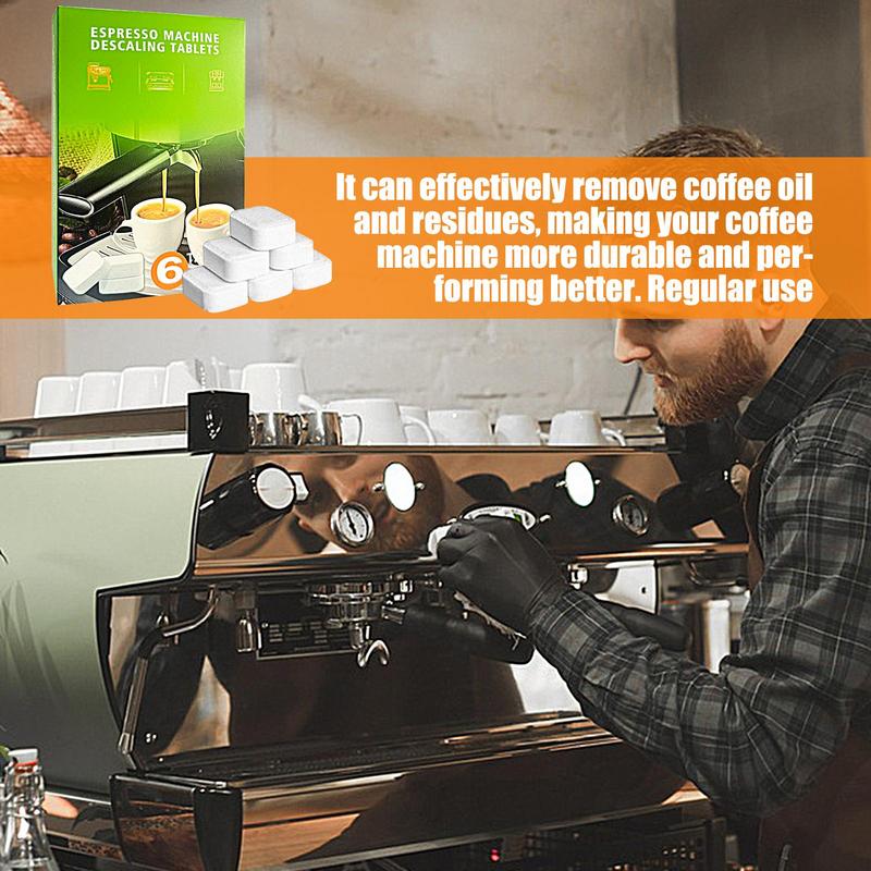 Kaffemaskin Avkalkningstabletter Hushållsstädning Avkalkningstabletter 6 st Espressomaskin Rengöring Solida Rengöringstabletter Kaffe