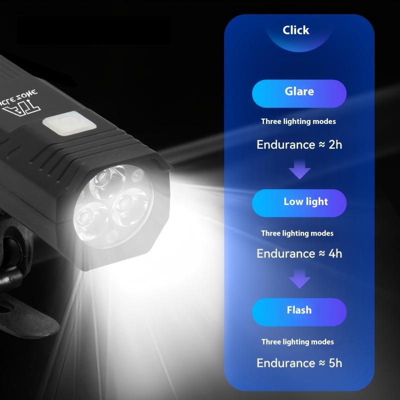 Bicycle Front Light Type-C Rechargeable Bicycle Headlamp Road Bike Front Headlight For Night Riding Cycling Safety