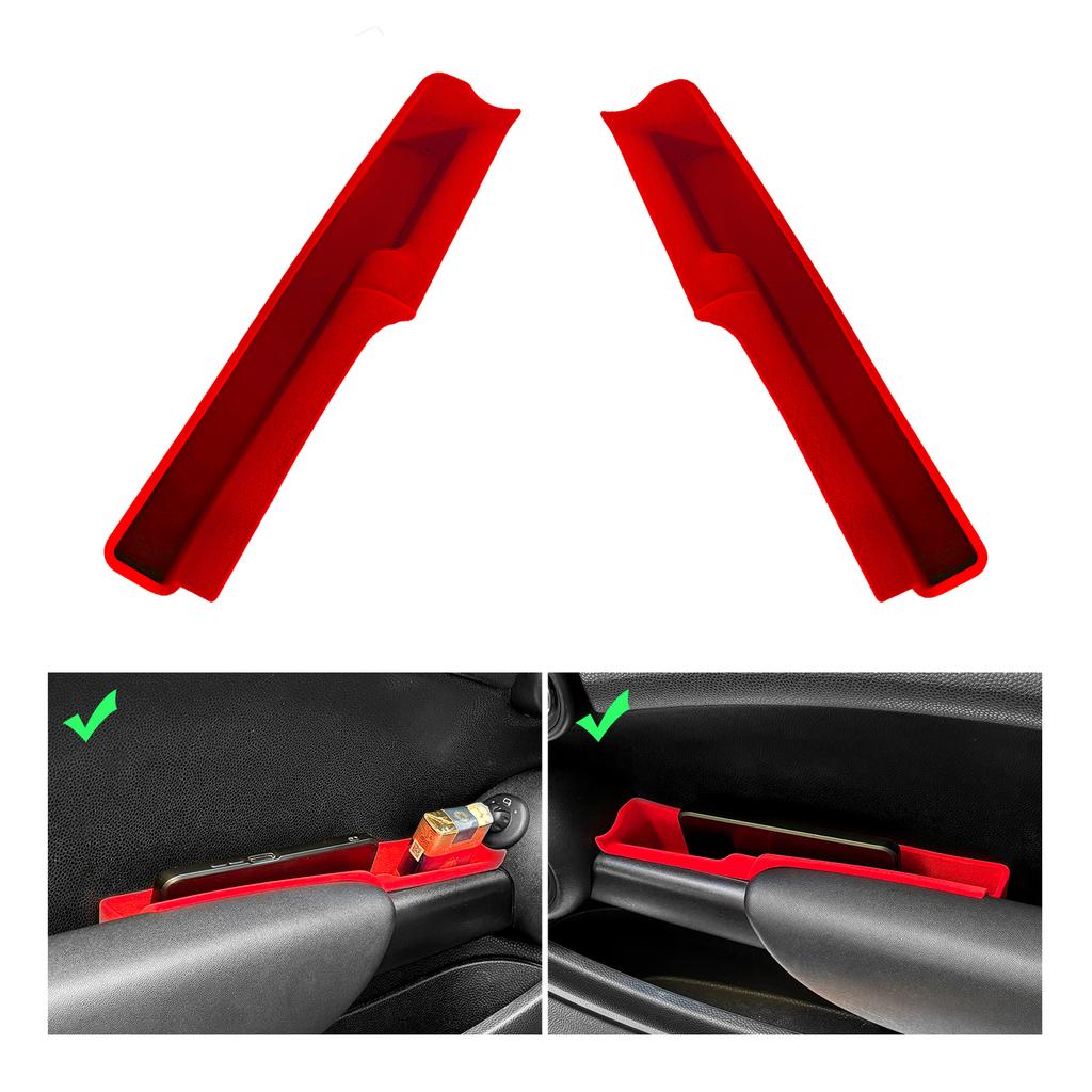 Car Flocking Door Armrest Storage Box Shell Slot For Mini Cooper R55 R56 R57 R58 R59 Phone Wallet Car Storage Auto Accessories