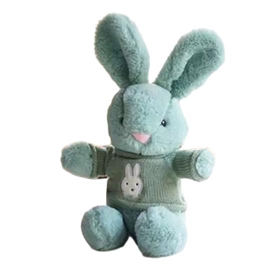 

Doll Plush Soft Stuffed Animal Knitted Sweater with Detachable Cute Lop-Ear Healing Toy for Kids