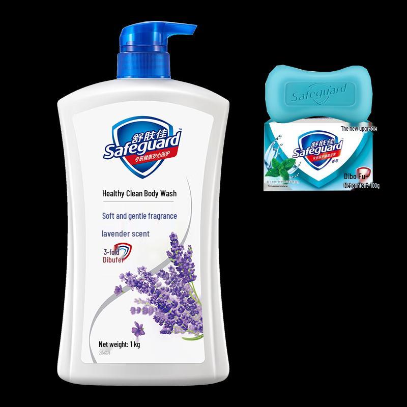 Safeguard Lavender Shower Gel & Peppermint Soap Set