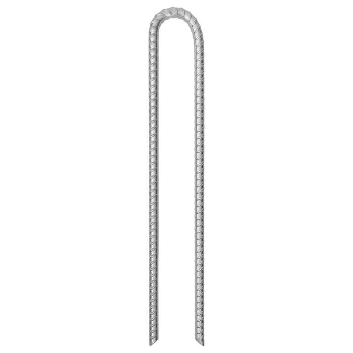 VidaXL Piquets de tente 6 pcs forme de U 41,5 cm Ø12mm acier galvanisé, piquet de sol, ancrage au sol, piquet de camping 4009349