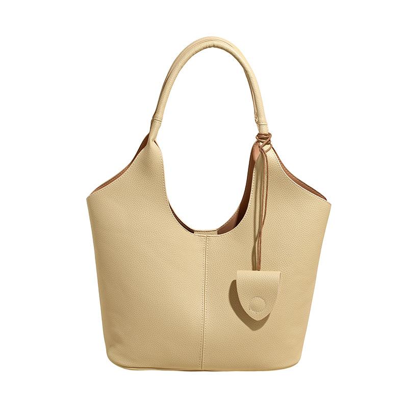 Large Capacity Tote Bag, New Fashionable Versatile Bucket Bag, Shoulder Bag, Solid Color Underarm Bag.