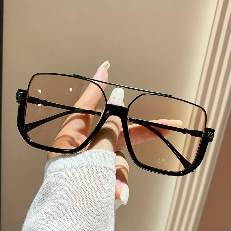 2 Pairs of Square Frame Fashionable Glasses Suitable for Both Men and Women UV Resistant Suitable for Hiking