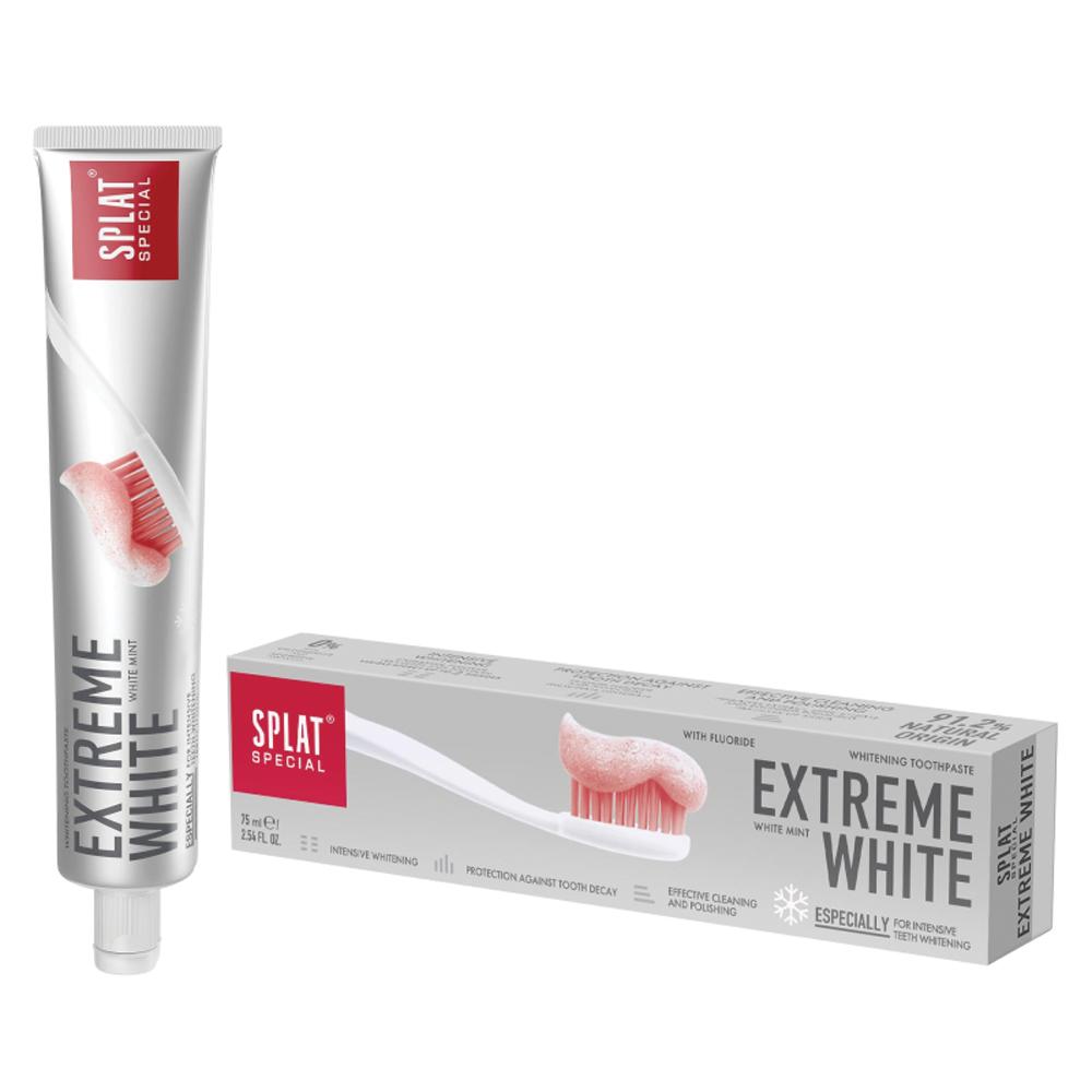 SPLAT Extreme White Intensely Whitening Toothpaste with Fluoride 75 Ml