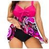 Women's Fashion Sling Printed Two-piece Boxer Swimsuit Swimsuit