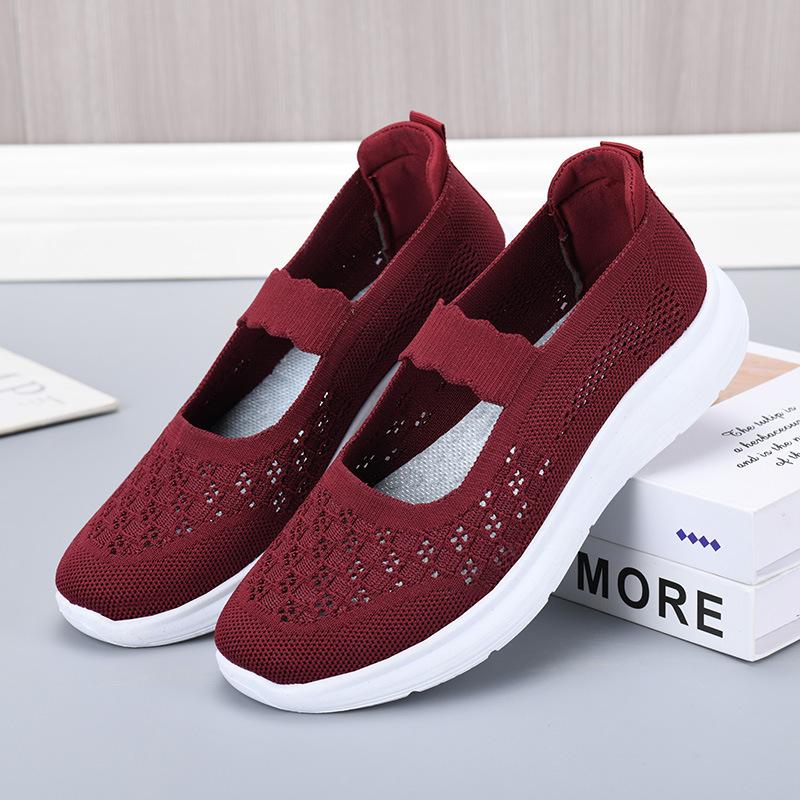 Women's Sneakers Breathable Slip On Walking Shoes Mesh Low Top Womens Vulcanized Shoes Soft Sole Lightweight Women Shoes