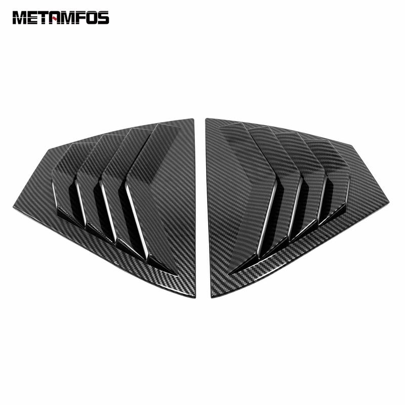 For Nissan Sentra Bluebird Sylphy -2024 2025 Carbon Fiber Rear Side Window Shutter Spoiler Louver Air Vent Cover Accessories