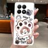 For Xiaomi 15T Case Aesthetic Fashion Cute Cat Astronaut Soft Silicone TPU Back Cover For Xiaomi 15T Pro Transparent Phone Case