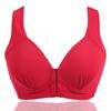 Women Front Button Bra Large Size Thin Brassiere Mother's Cotton Wireless Underwear Sleep Bra Anti-sagging Gathered Underwear