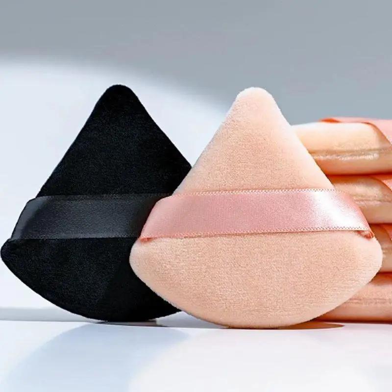Puff Triangle For Powder Compact Face Powder Puff Sponge Reusable Velvet Make Up Sponges Soft Triangle Powder Puff Washable