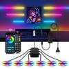 12V RGBIC COB LED Light Strip Acoustic Panel Lighting Music Sync Chasing Tape,For Gameroom Bedroom Wall Ambinet Deco