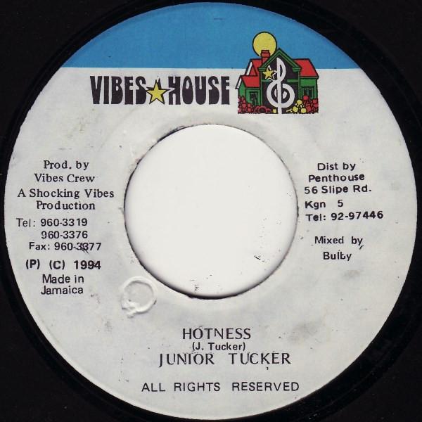 

7inch Record JUNIOR TUCKER - Hotness NONE Vibes House 1994 Jamaica Reggae, Ska & Dub Used