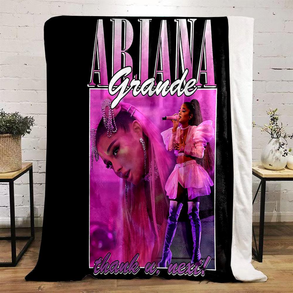 Ariana Grande Thank U, Next Blanket Design Patterned Flannel Blanket Perfect for the Bedroom Living Room, Sofa, or a Little Nap