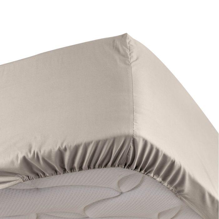 Linen Fitted Sheet 90 X 190 Cm In Percale 30 Cm Gusset