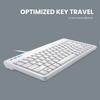 Perixx PERIBOARD-409 Wired Mini Keyboard with 1.8m Cable (White, English Layout)