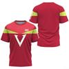Camiseta Transpirable y Cómoda de Cuello Redondo con Estampado de Letras para Hombres, Top de Entrenamiento al Aire Libre para Tenis y Bádminton
