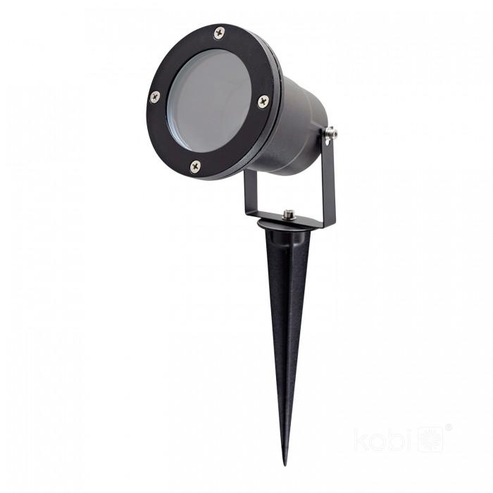 Garden lamp, 1xGU10, IP65, black, driven in