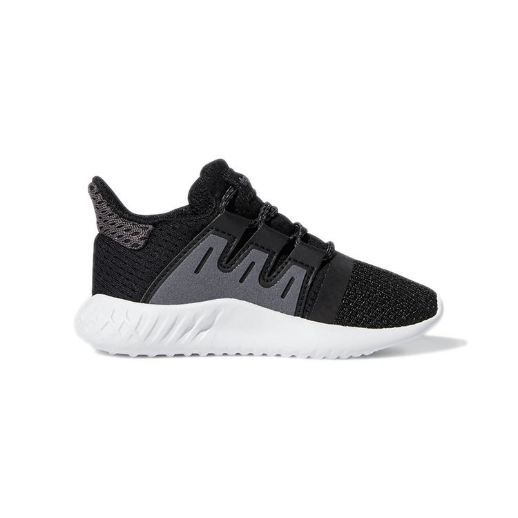 Adidas Originals Tubular Dusk El I Round Toe Lace-Up Slip-Resistant Durable Breathable Low-Top Walking Shoes Baby Shoes Charcoal B22489