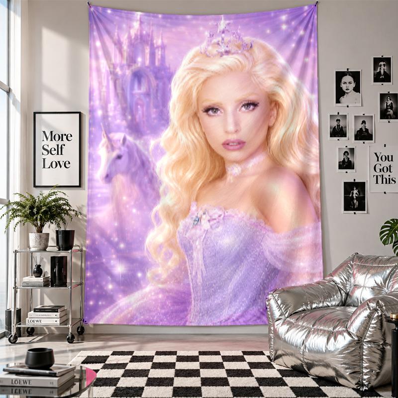 Wall TapestryLady Gaga Art Hanging Cloth Decorative Background Cover for Room Decoration