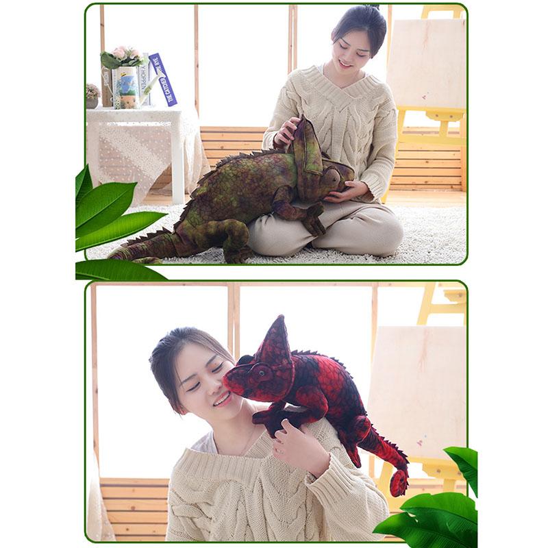 Stuffed Chameleon Lizard Plush Toy Simulation Animal Creativity Birthday Gift