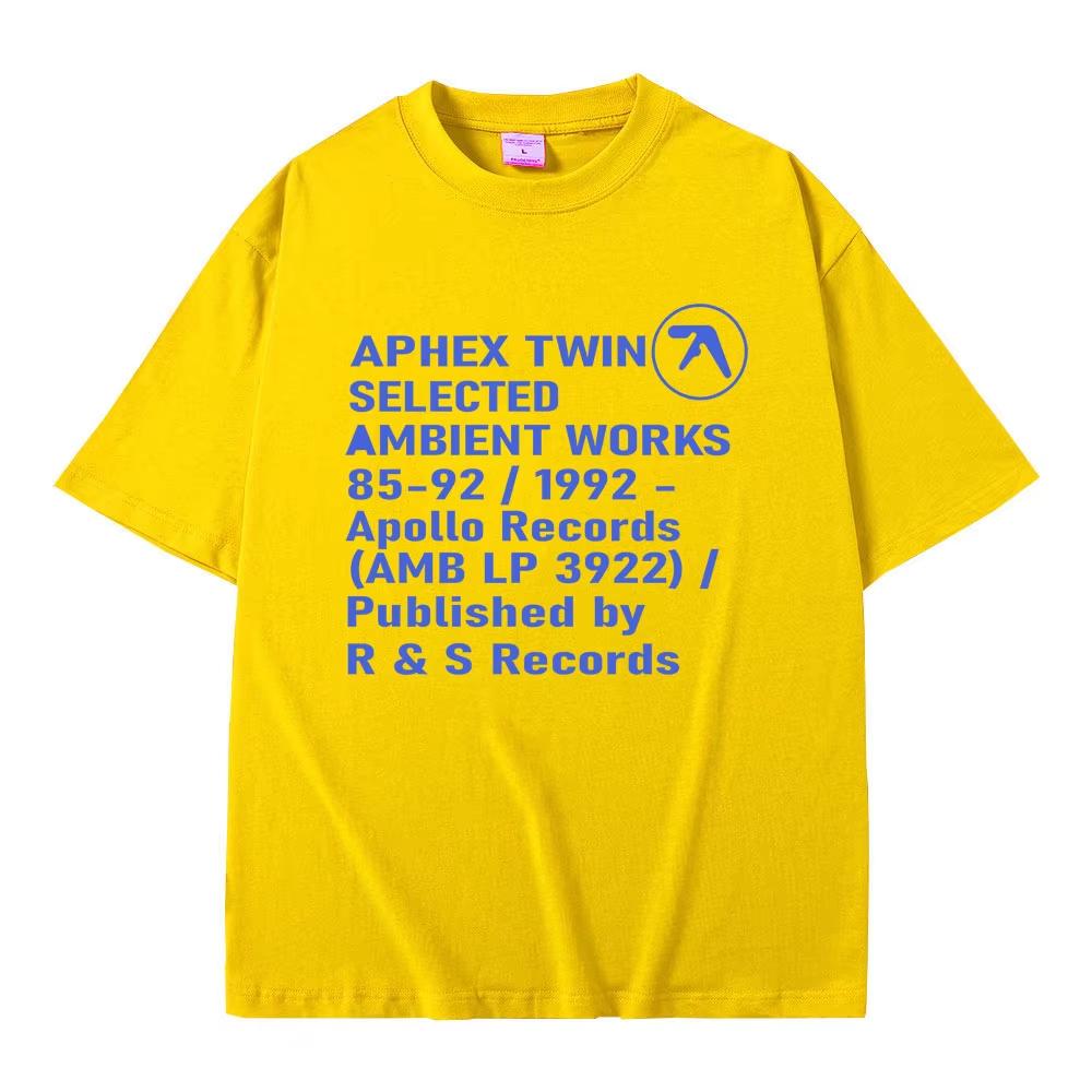 2026 Hot Sale Aphex Twin Graphic Print T Shirt Y2K Men Women Hip Hop Streetwear T-shirt Retro Vintage Graphic Oversized T Shirt