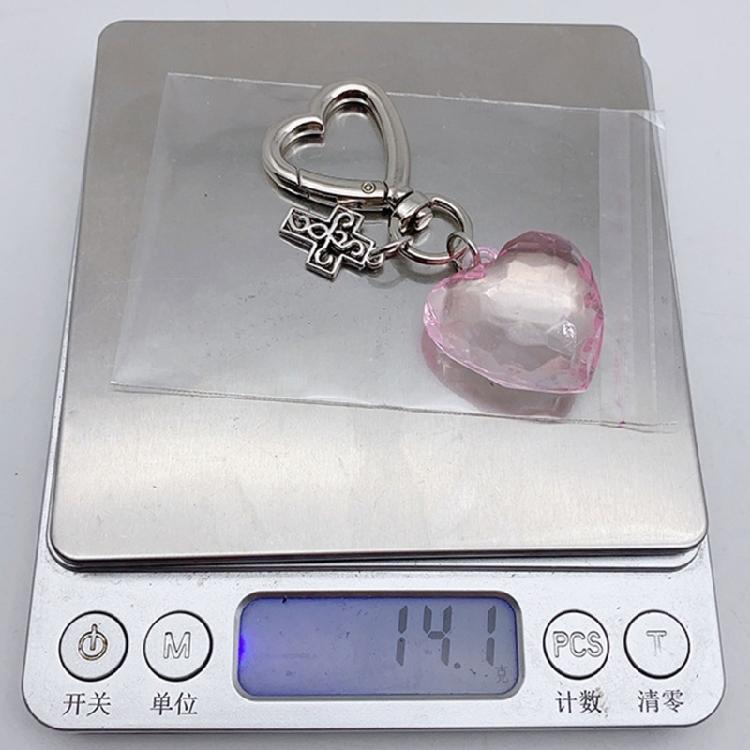 Elegant Heart Keychain Pendant Key Charm Keyring for Everyday Use and Travel