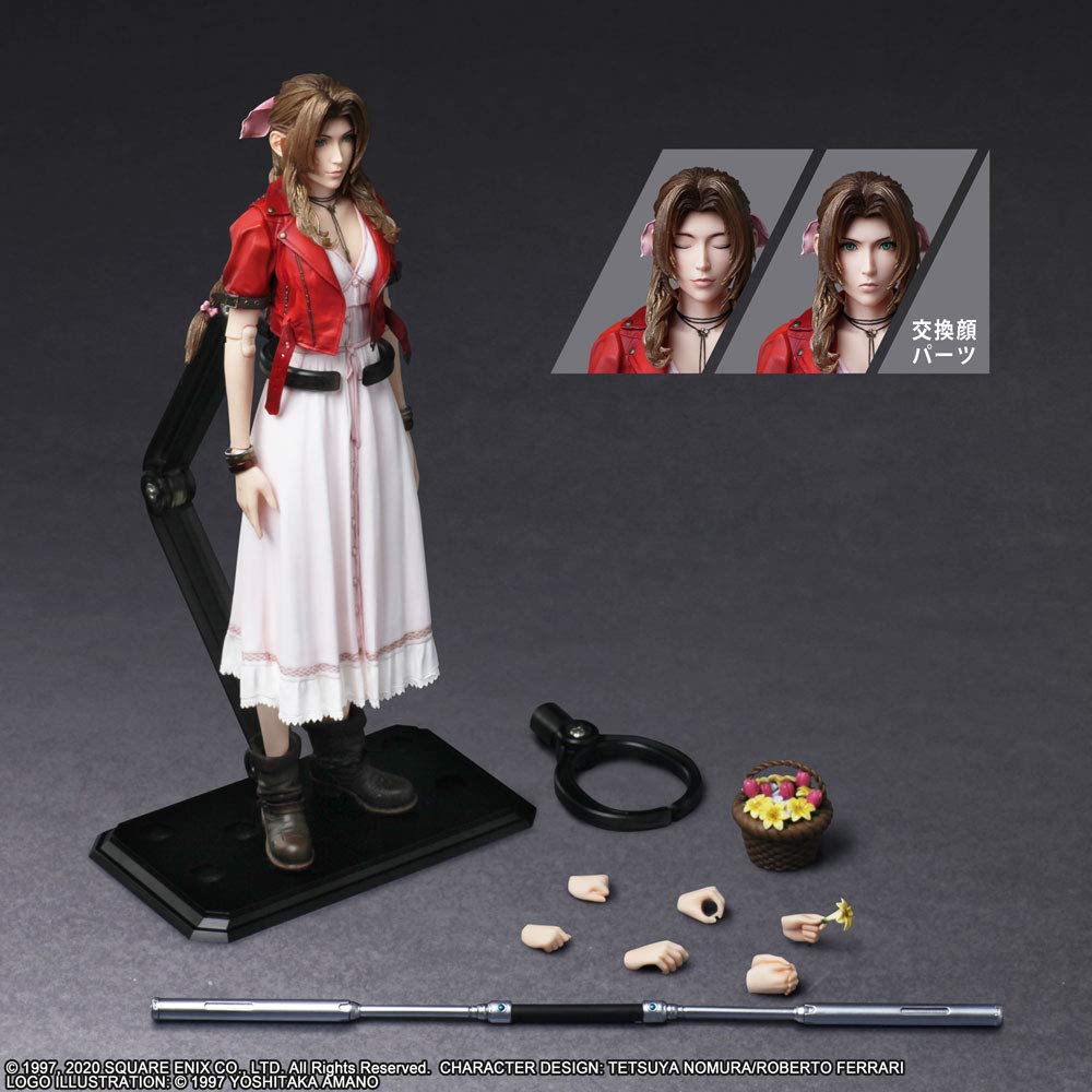 Final Fantasy VII Remake PLAY ARTS Kai Aerith Gainsbourg PVC Painted Movable Figure