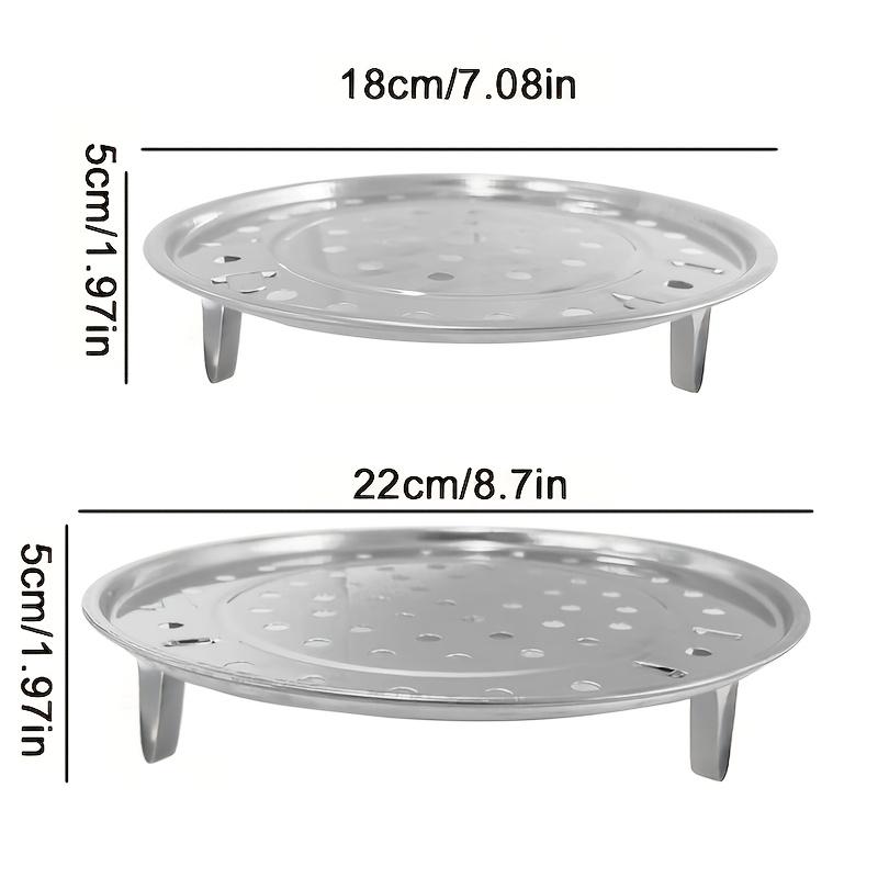 1 ks Kulatý nerezový napařovací rošt Kuchyňské náčiní, Víceúčelový pro zavařování, Hrnec, Pánev a Polévku, Odolné vybavení pro domácí kuchyni