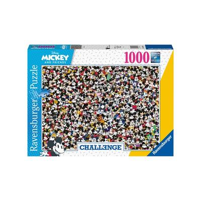 R167449 Challenge Mickey 1000 Pieces, Mixed Colors Jigsaw Puzzle, Childrens Games, Educational Toys