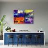 Canvas Print, Hand Painted Colourful Abstraction