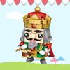 LOZ 1465 Cartoon Fairy Tales Middle Ages King Crown Drum 3D Model DIY Mini Blocks Bricks Building Toy No Box