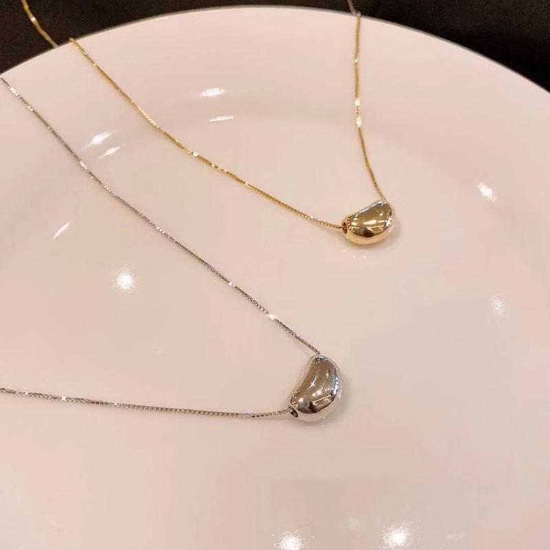 Lucky Bean Necklace: Versatile Clavicle Chain with Forest Style for Women
