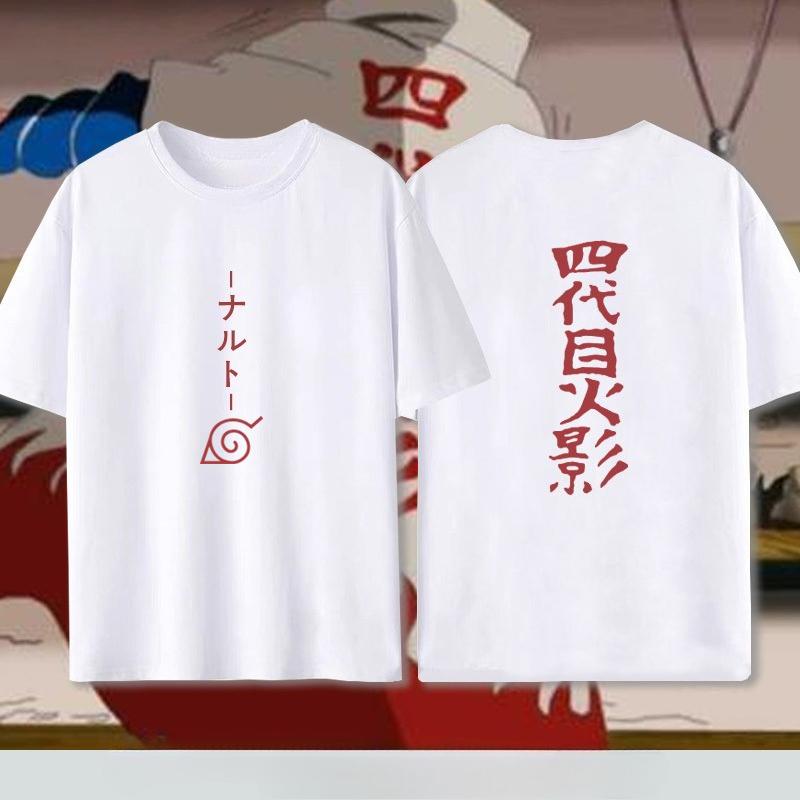 Cartoon Naruto Print Top 2026 Summer New Arrival Unisex Anime Naruto Sporty Cotton Crew Neck TShirt S