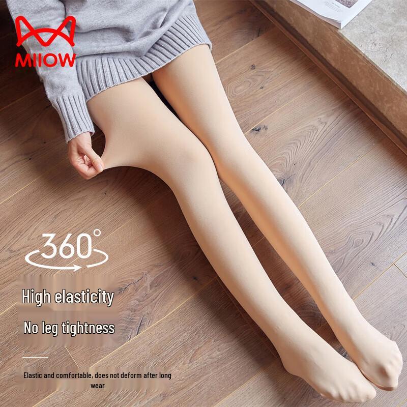 Mao Ren Women's Fleece-Lined Illusion Tights